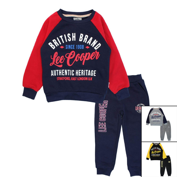 Picture of GLC2202-BOYS THICK THERMAL FLEECY LEE COOPER 2 PCS TRACKSUIT